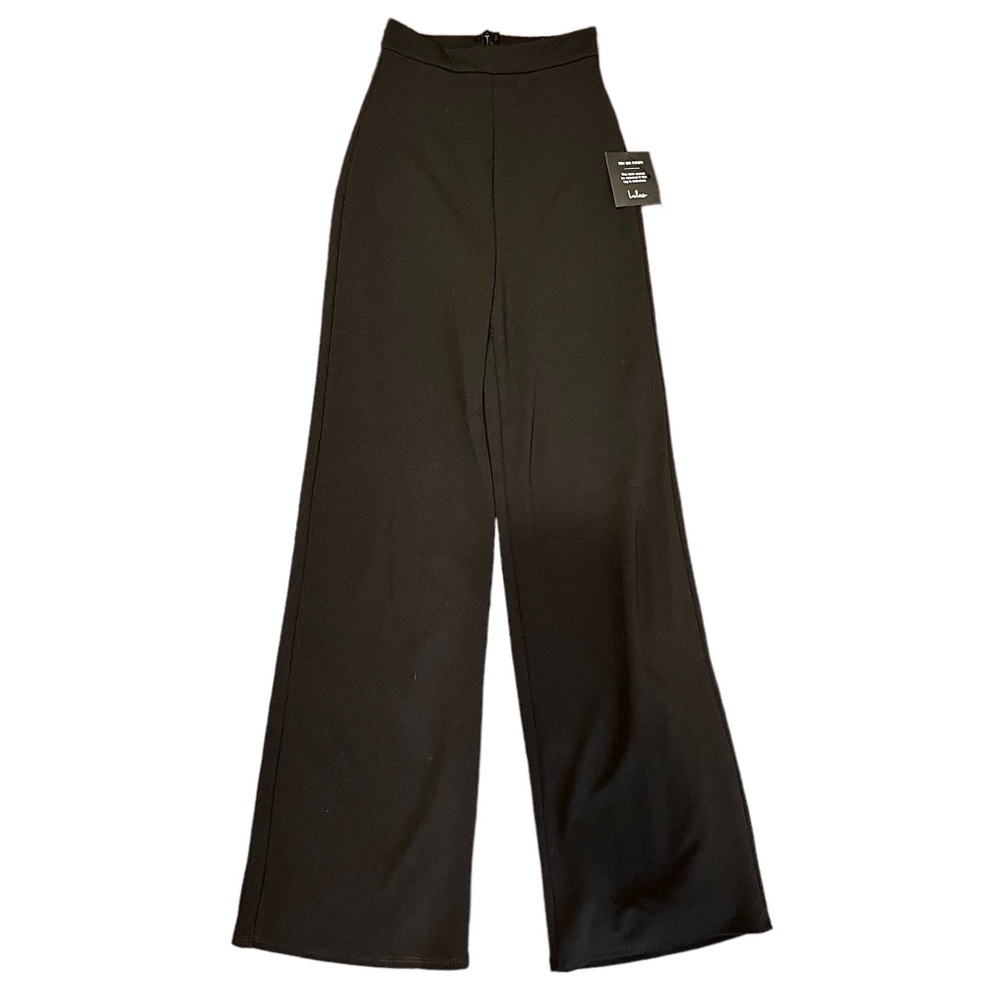 Lulu's Black High Waisted Wide Leg Trouser Dress Pants Slacks Women's XS NWT